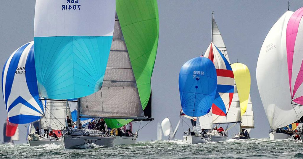 shows yachts taking part in cowes week